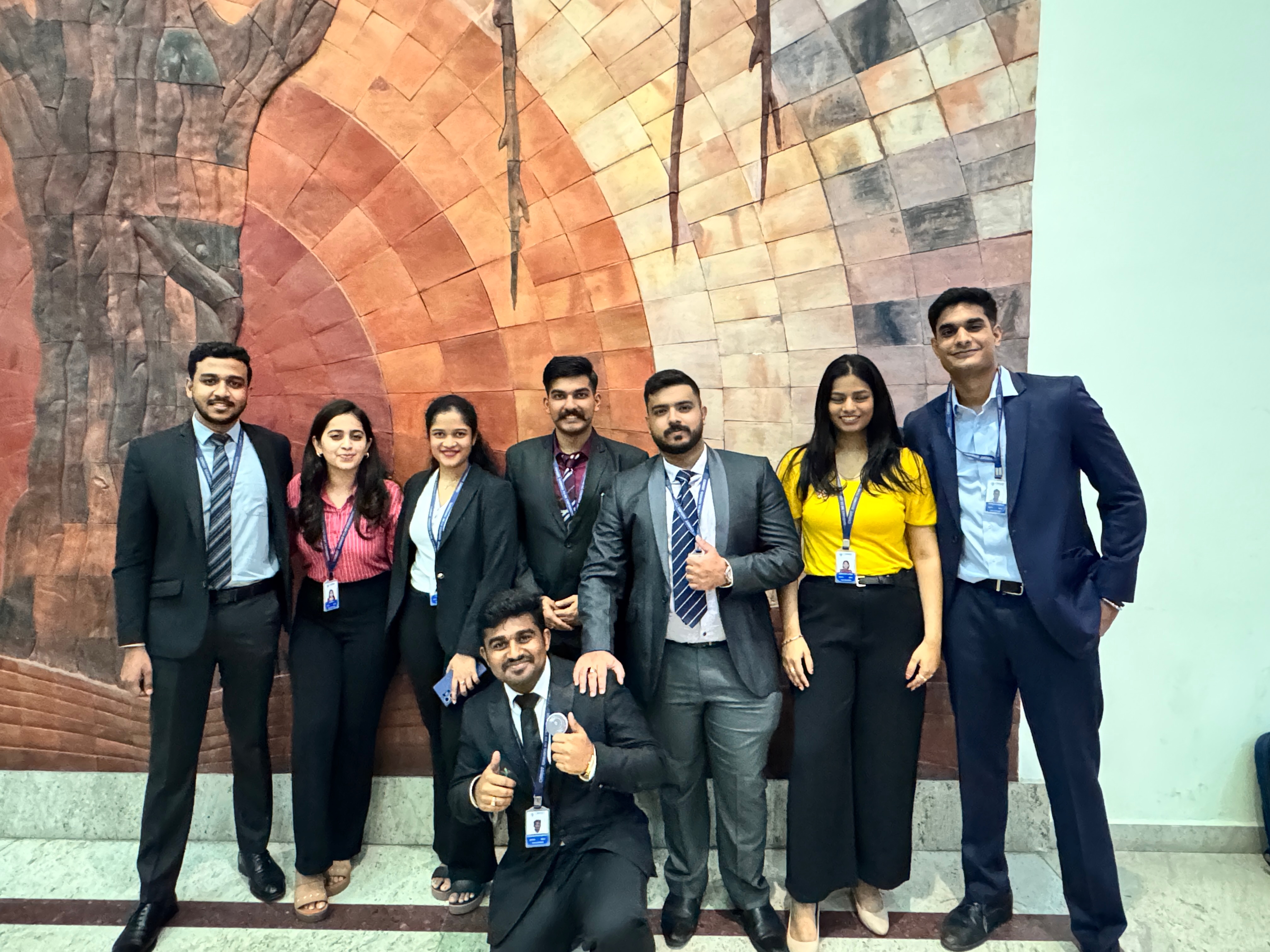 Roshan R Sivakumar with TVW Classmates — MBA Programme, Christ University Bangalore
